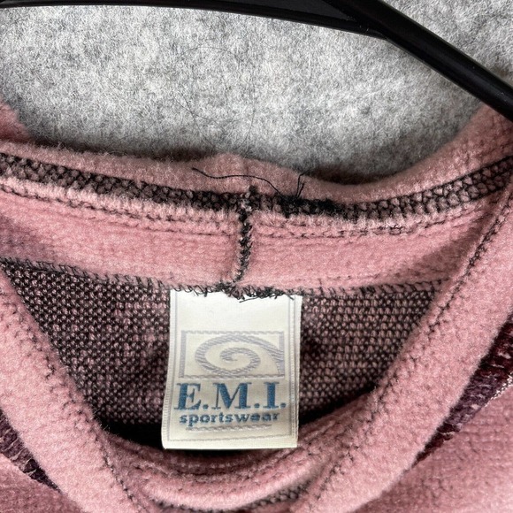 Vtg E.M.I. Sportswear Woman's XL Mockneck Sweater Floral Embroidered USA Made - Picture 7 of 8